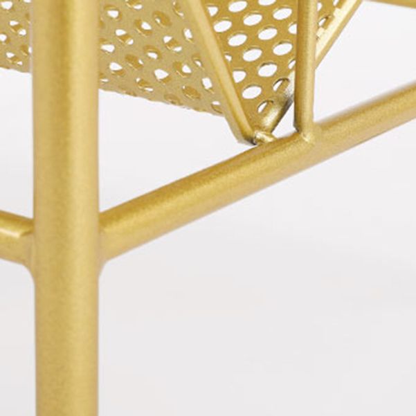 3-Shelf Metal Geometric Bookshelf Contemporary Closed Back Book Shelf,39" H x 11" W