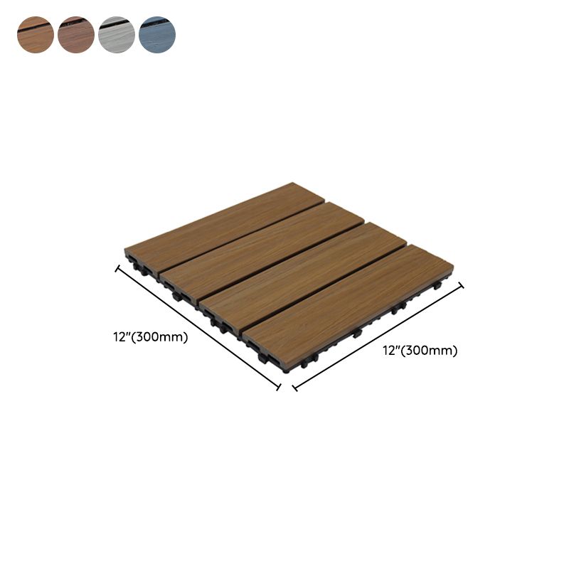 Deck Plank Interlocking Manufactured Wood Flooring Tiles Outdoor Flooring
