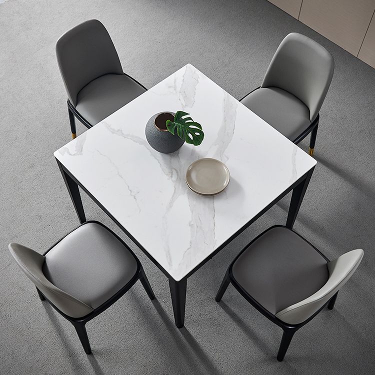 Industrial Standard Sintered Stone Esstisch Weiße Quadratform Esstisch für Küche