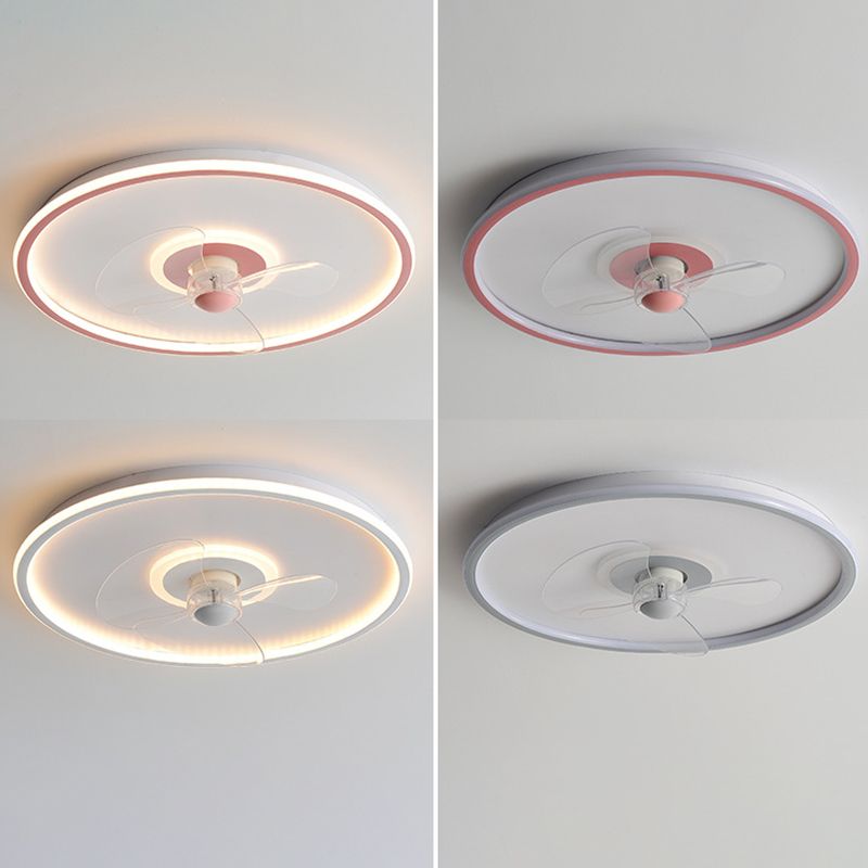 2 Light Ceiling Fan Light Modern Style Metal Ceiling Fan Light for Living Room