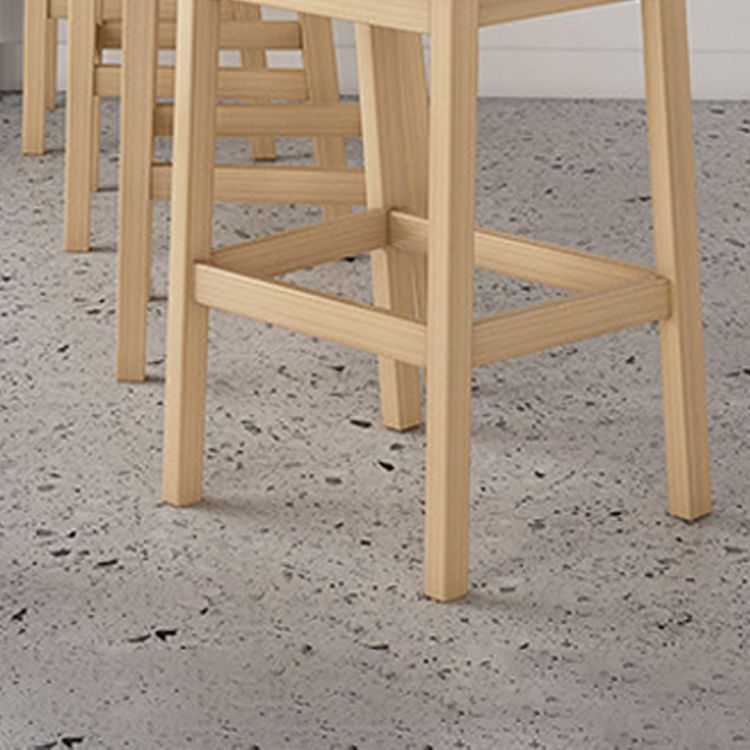 Contemporary Low Back Bar stool PU Leather Counter Bar Stool with 4 Legs