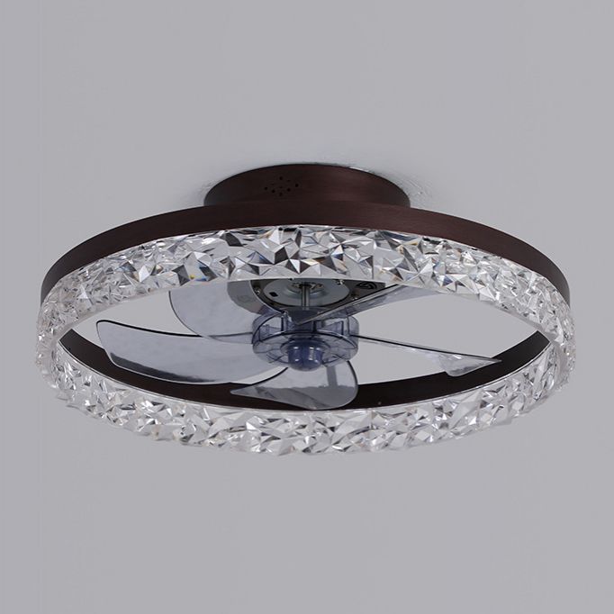 Ventola del soffitto del cerchio moderno Metal 1 Ventilato a soffitto a LED LEDE per camera da letto