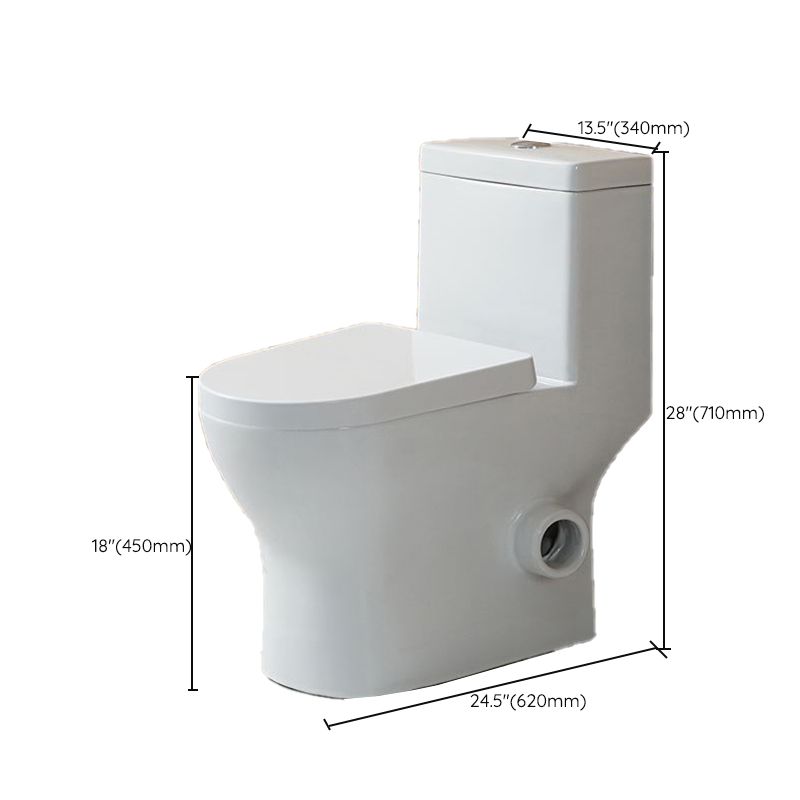 Contemporary Floor Mount Flush Toilet White Urine Toilet for Bathroom