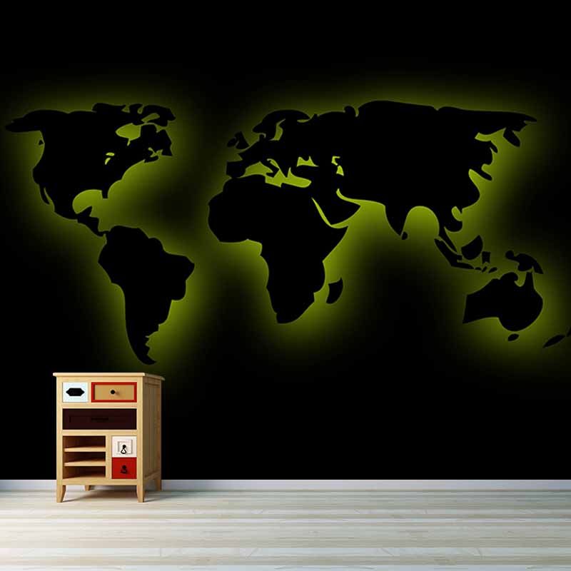 Modern Style Wall Mural Wallpaper Map Sitting Room Wall Mural