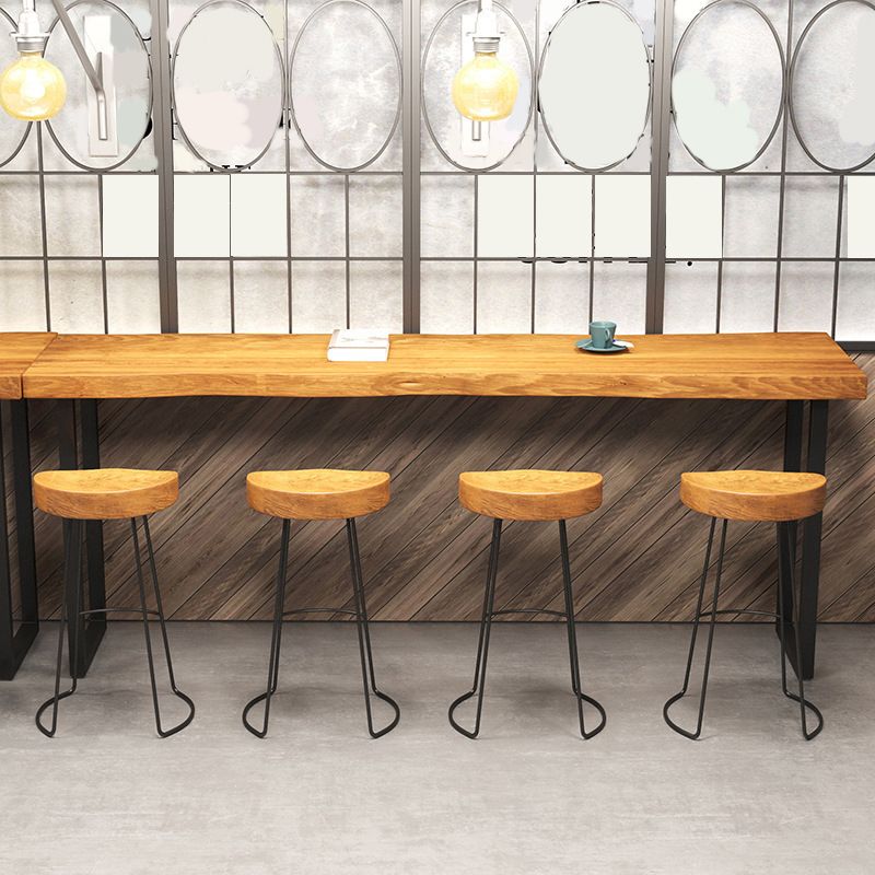 1/4/5 Pieces Modern Table Set Bar Rectangle Wood Counter Table with Backless Stools