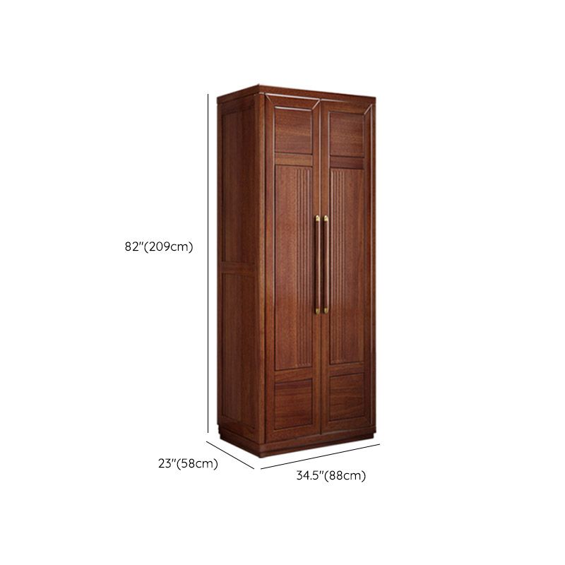 Contemporary Style Wardrobe Armoire Wood Wardrobe Closet with Doors and Drawer