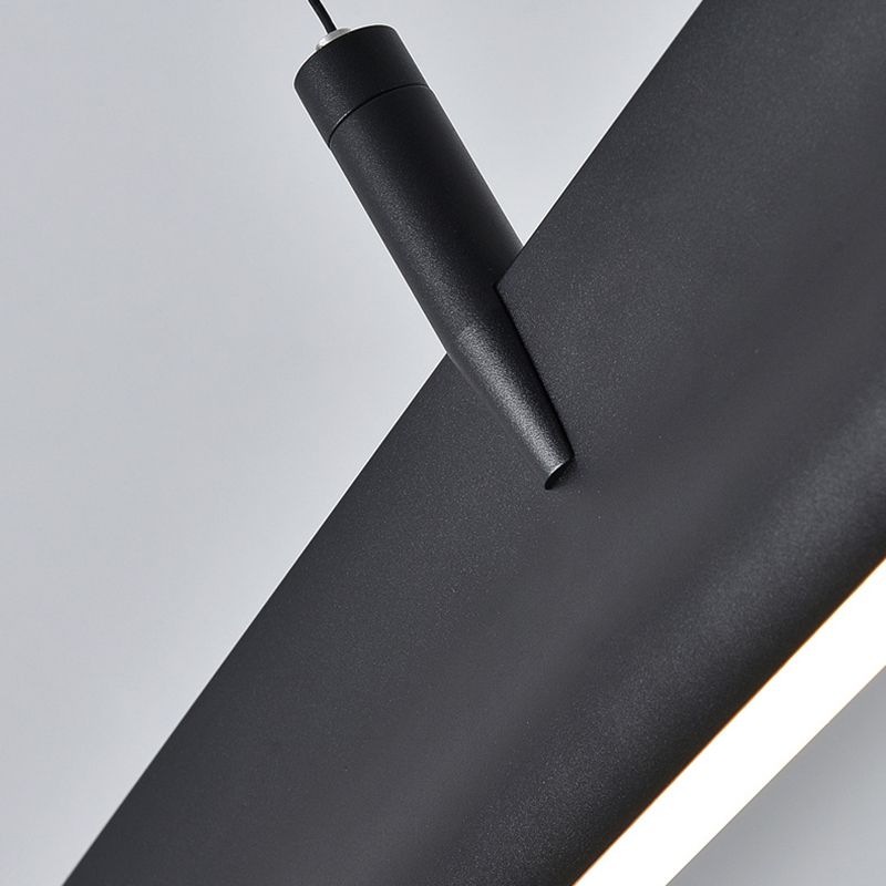 Modern Style Rectangular Shape Island Pendant Metal 1 Light Island Lighting for Bedroom