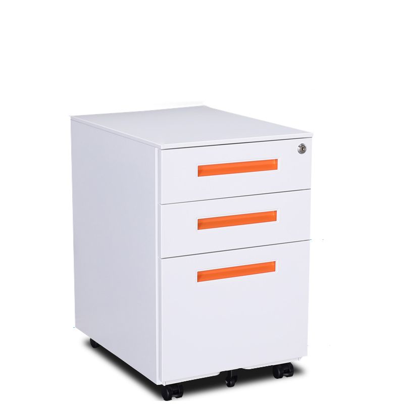 Contemporary Steel File Cabinet File Pedestal Filing Cabinet with Lock and Storage