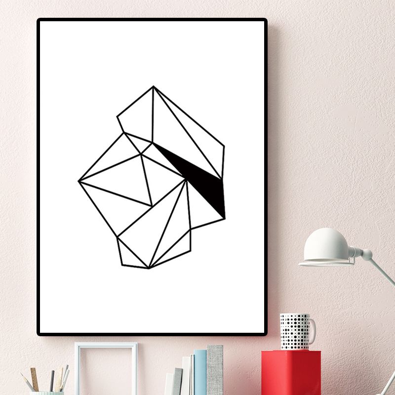 Canvas Textured Wall Decor Minimalism Geometric Pattern Art, Multiple Sizes Options