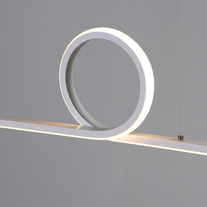 Simplicity Contemporary Island Lights Acrylic Shade Geometry Hanging Light for Dining Room