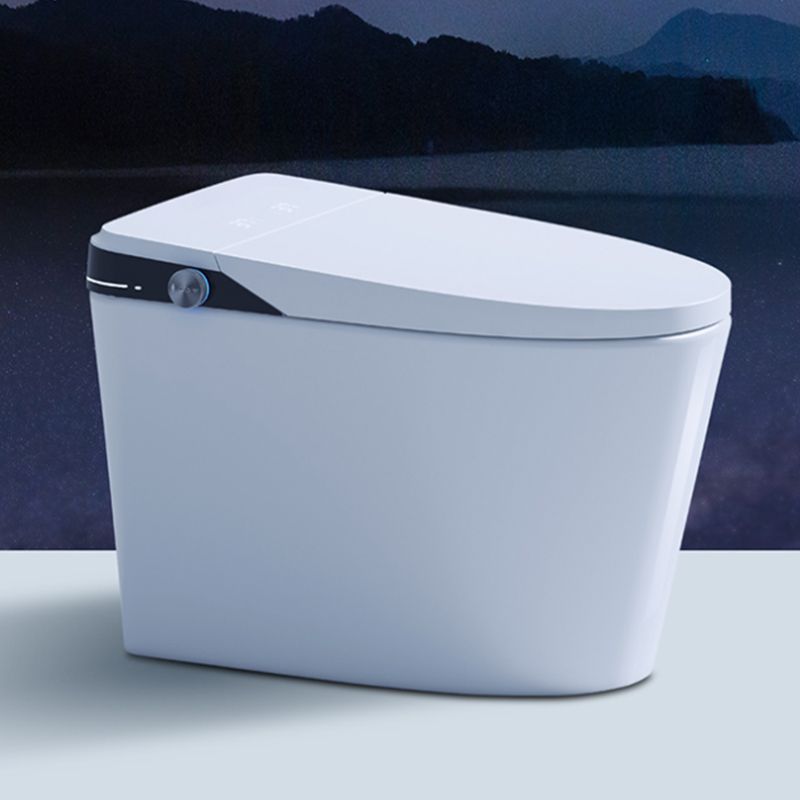 Modern White Flush Toilet Heated Seat Included Urine Toilet for Washroom