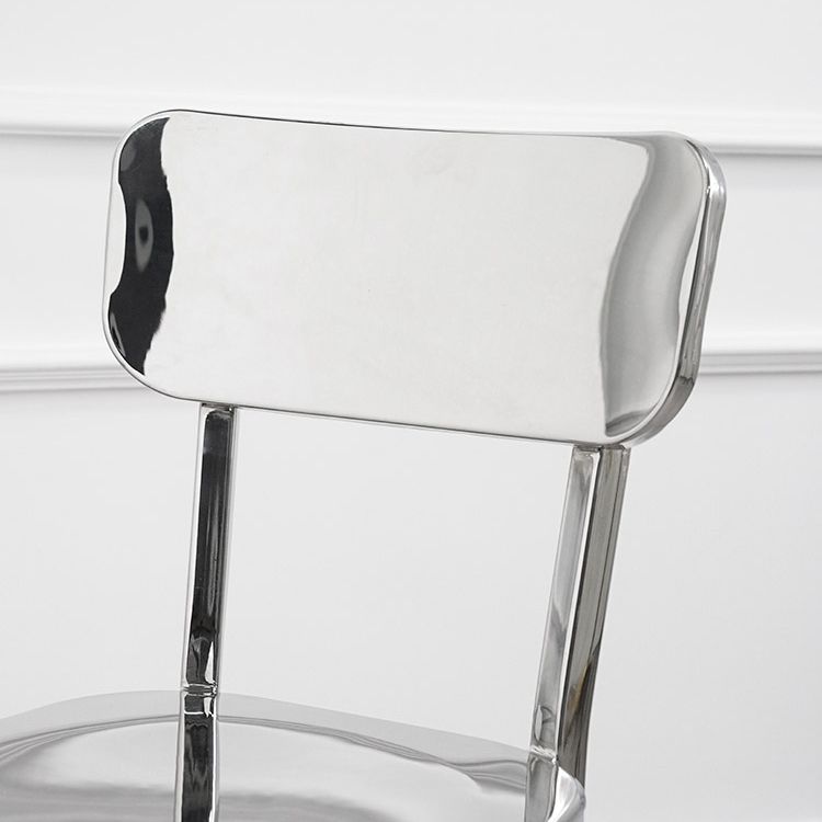 Chaise latérale de salle à manger en métal moderne, chaise sans bras à dossier ouvert pour restaurant