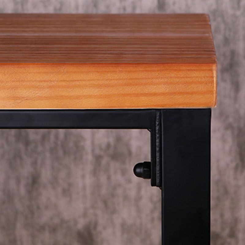 Industrial Rectangle Bar Table Pine Solid Wood Fixed Bar Dining Table