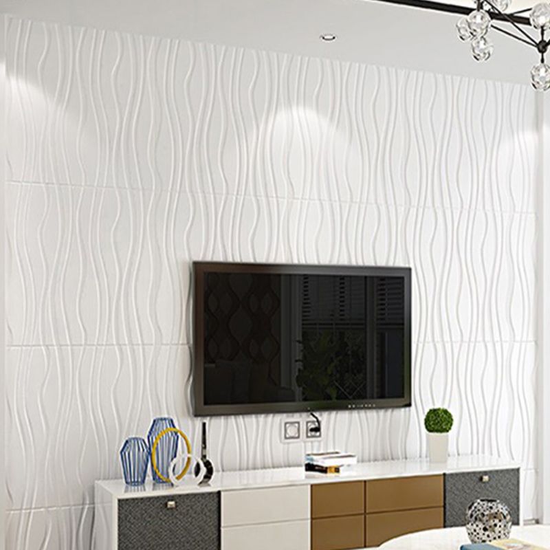Backsplash Panels 3D Embossed Peel and Stick Wall Paneling for Living Room