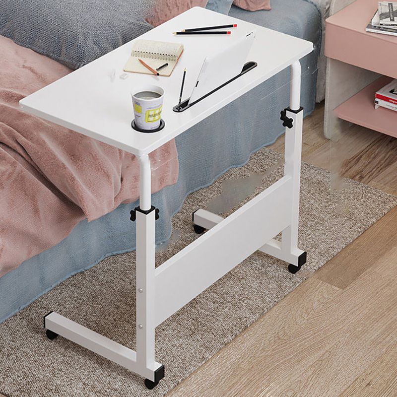 Modern Writing Desk Wooden Rectangular Standing Desk with Caster Wheel