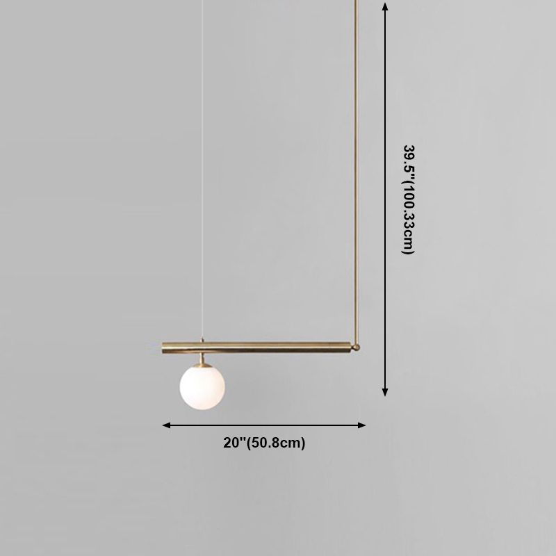 Luz de la isla de isla contemporánea Luz de techo de la isla de vidrio en oro para cocina