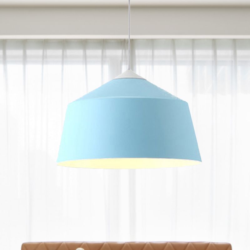 Dome Pendant Lighting Nordic Metal 1 Light Black/Grey/Pink Hanging Ceiling Light