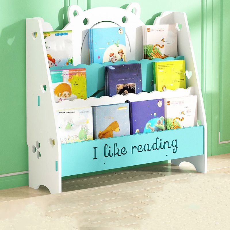 Ladder Closed Back Bookshelf Solid and Manufactured Wood Bookshelf for Home