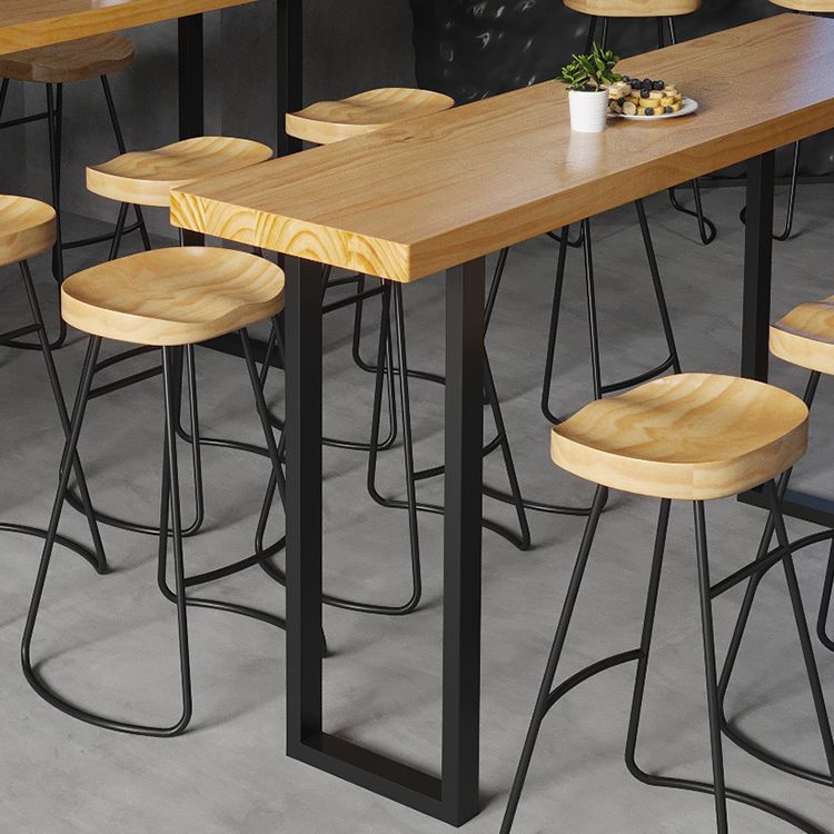 Modern Counter Height Pub Set 1/2/4/7 Pcs Solid Wood Top Bar Table and Bar Stools