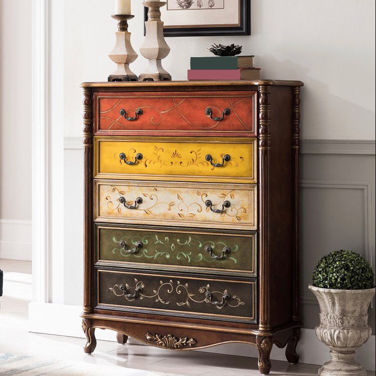 Traditional Storage Chest Solid Wood Storage Chest Dresser , 13.65 Inch W