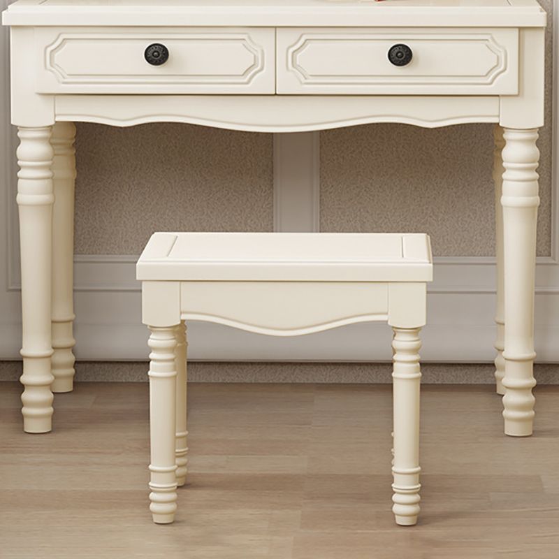 19.68" Wide Vanity Set with Drawer Rubberwood Make-up Vanity