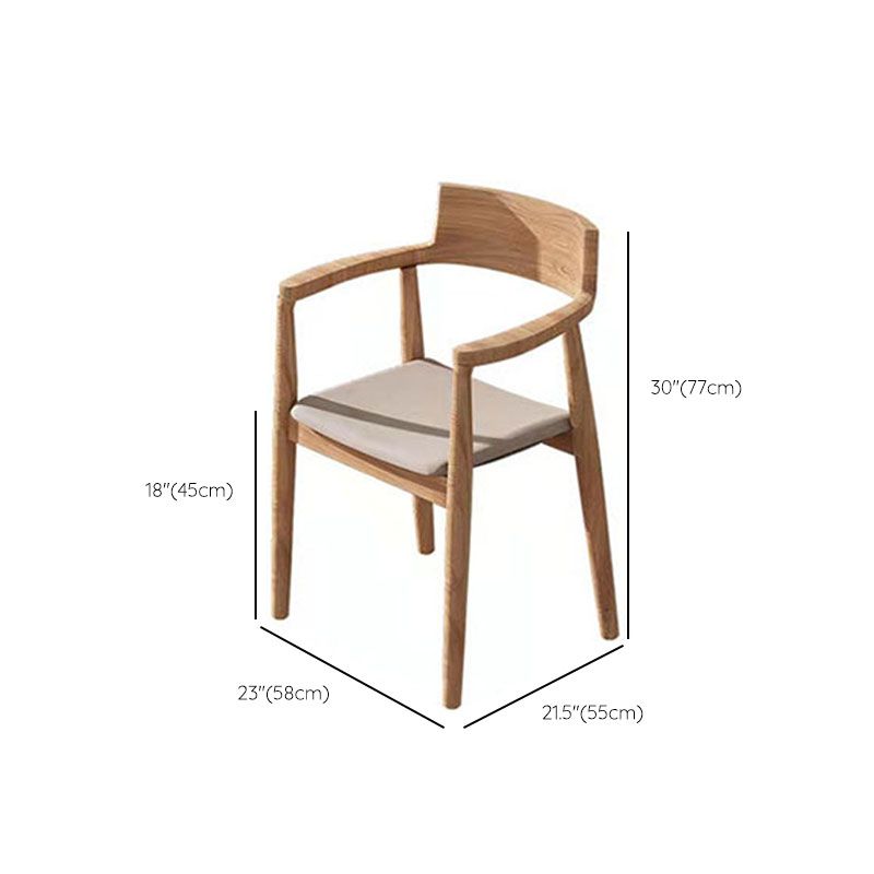 Natural Finish Solid Wood Dining Set 1/7 Pieces Modern Dinette Set with Wooden Chairs