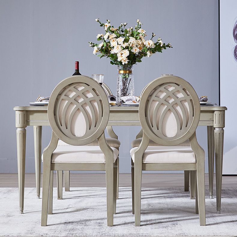 Modern Farmhouse Dining Table Set with 4 Legs Base Dining Room Furniture for Home Use