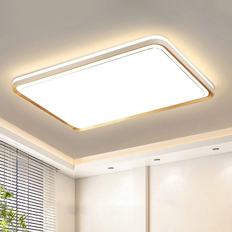 Metal Geometric Flush Mount Fixture Modern Flush Light Fixtures in Gold
