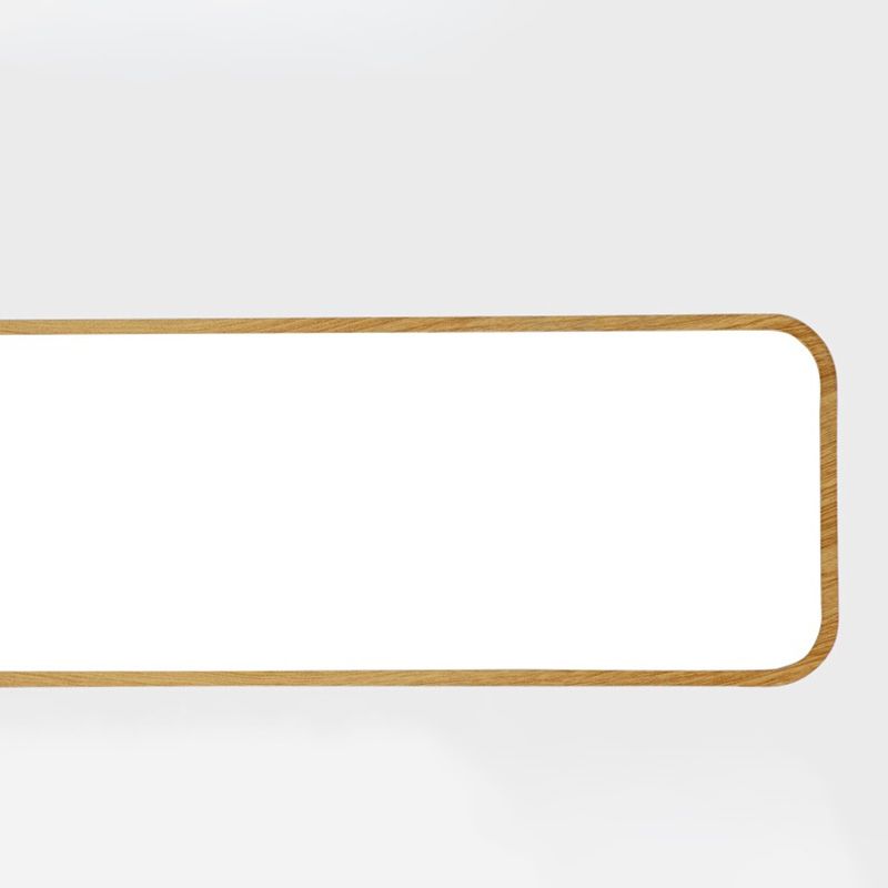 Wood Rectangle Led Pendent in Modern Style 45W Led Suspended Lights for Office Conference Room