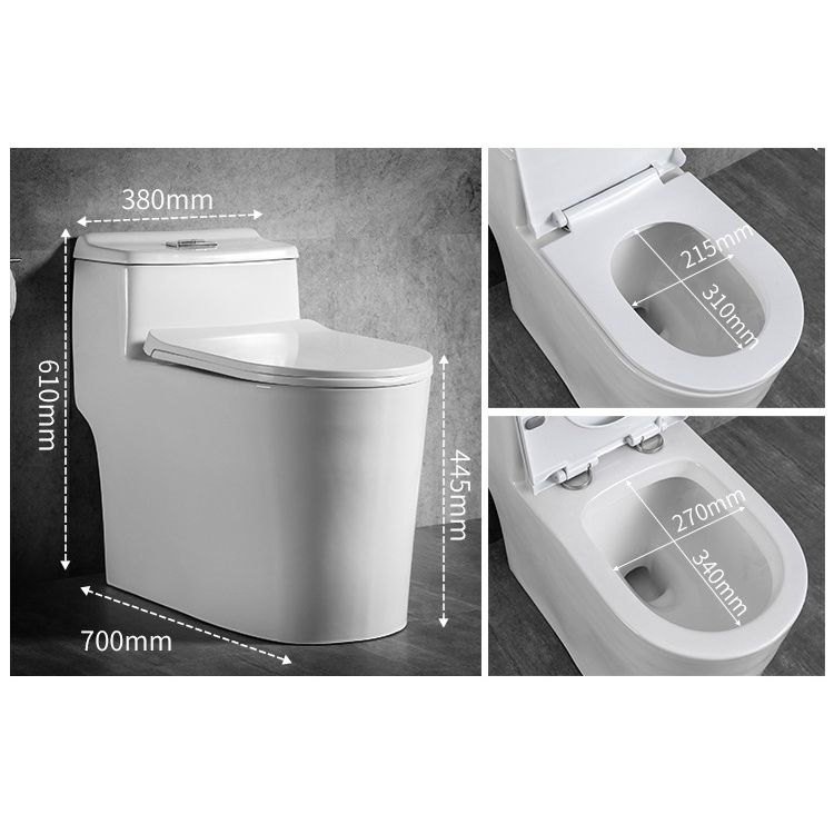 Modern Flush Toilet One Piece Toilet All-In-One Siphon Jet Toilet