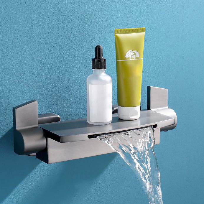 Waterfall Bathtub Faucet Wall Mounted Bathroom Faucet with Two Handle