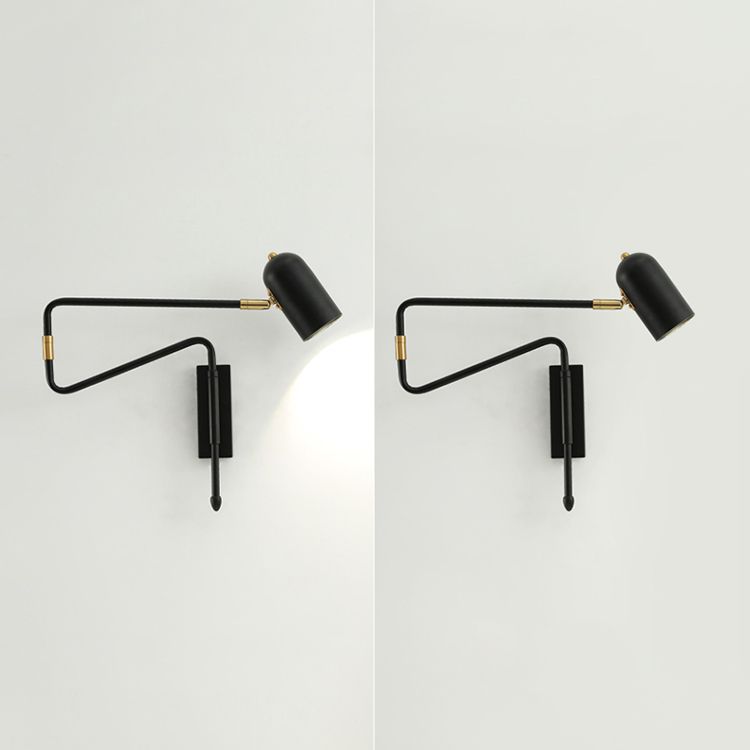 Metalen geometrische schaduwmuuronderdelen in moderne stijl zwenkarmwandverlichting