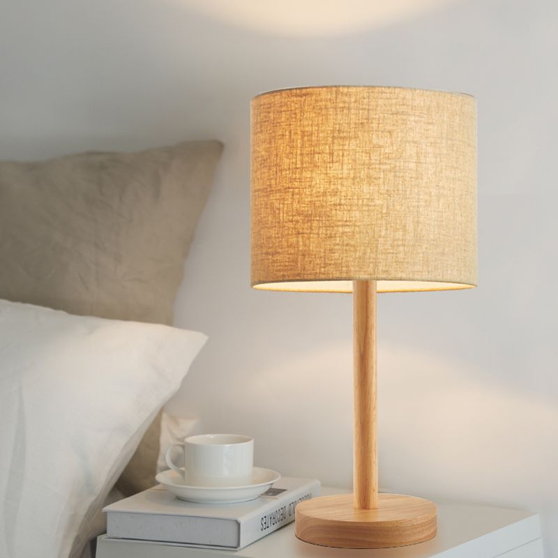 Rechte zijdige schaduw bureau licht modernistische stof 1 kop nachtkastje lamp in vlas