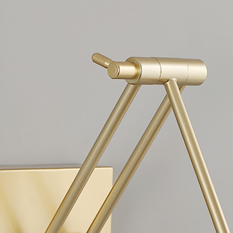 Metal Tube Vanity Wall Sconce Modern Style 1 Light Vanity Lighting Fixtures in Gold