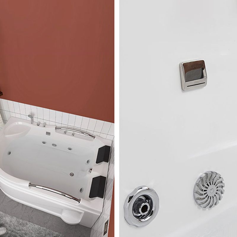 Free Form White Bathtub Bathroom Back to Wall Modern Bath Tub