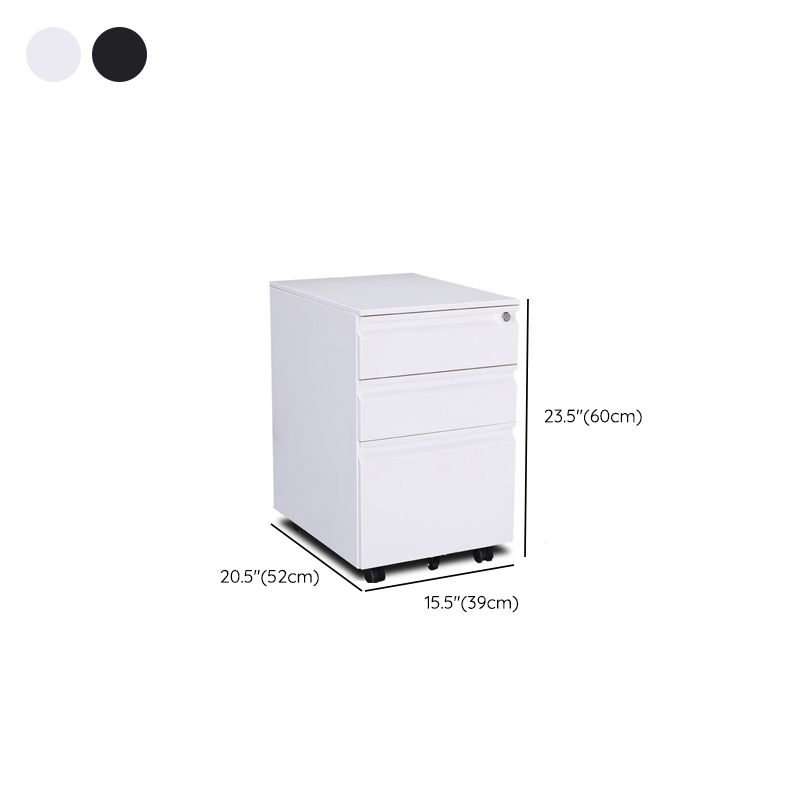 Contemporary Steel File Cabinet File Pedestal Filing Cabinet with Lock and Storage