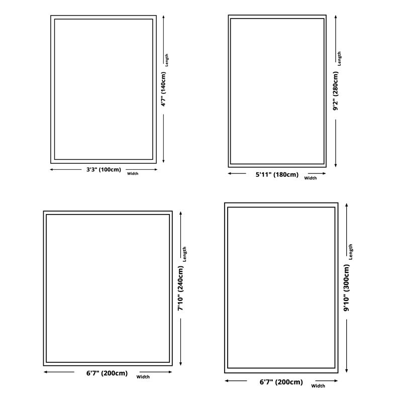 Simplicity Area Rug Graphic Pattern Carpet Polyester Non-Slip Backing Indoor Carpet for Living Room