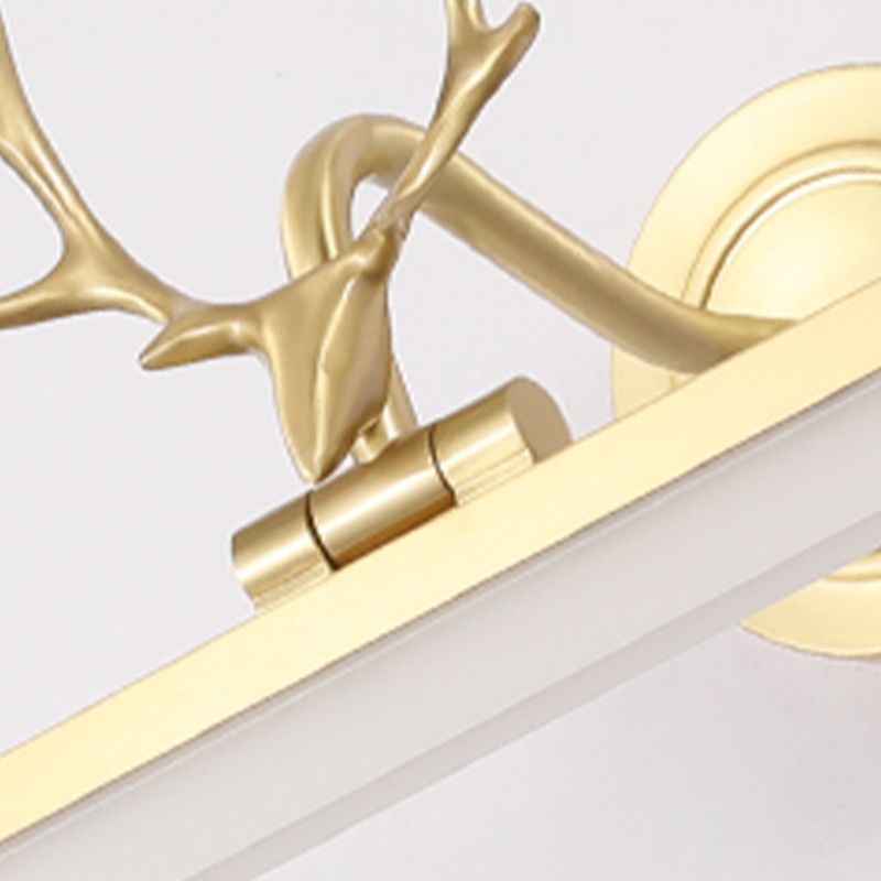 Luce vanità in stile moderno lineare 1 Metal 1 Luce Light Led Light per il bagno in oro