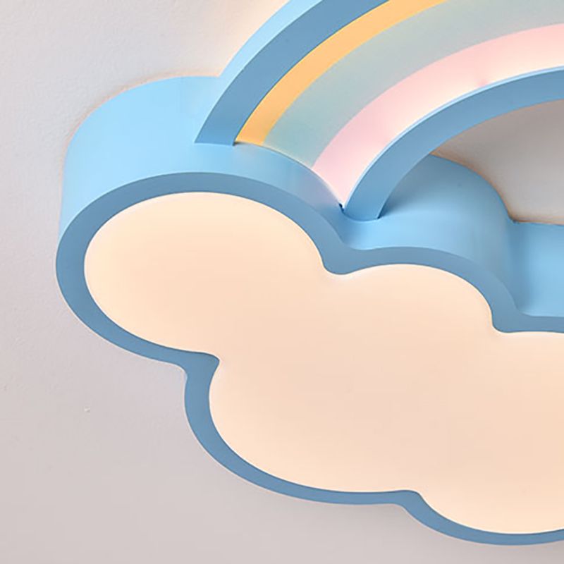 Modern Style Cloud Shape Ceiling Lighting Metal 2 Light Ceiling Light for Bedroom