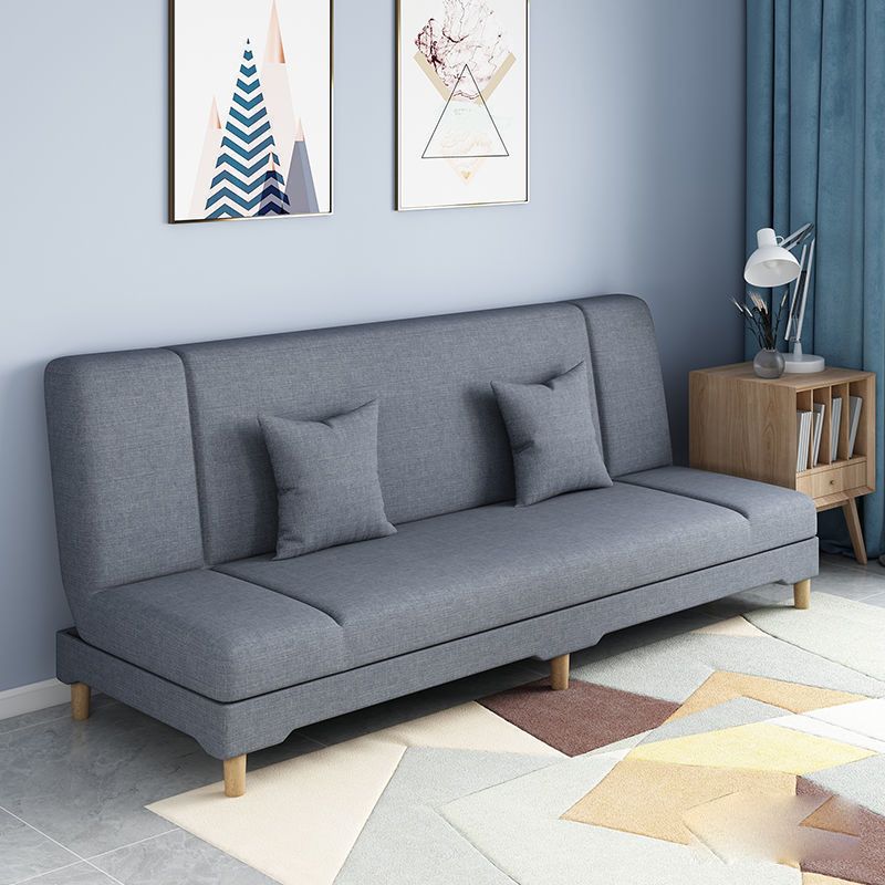 Scandinavian Convertible Sleeper Sofa 31.5" High Armless Settee