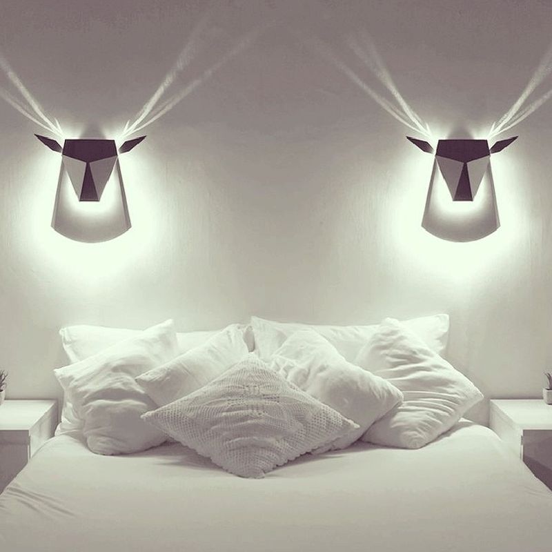 1-Light Geometric Wall Lighting Ideas Modern Style Metal Wall Mount Light Fixture