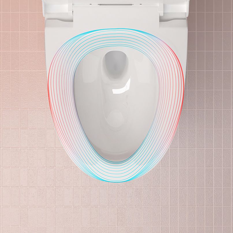 1-Piece Flush Toilet 1.2/1.6 GPF Elongated Toilet Bowl for Bathroom