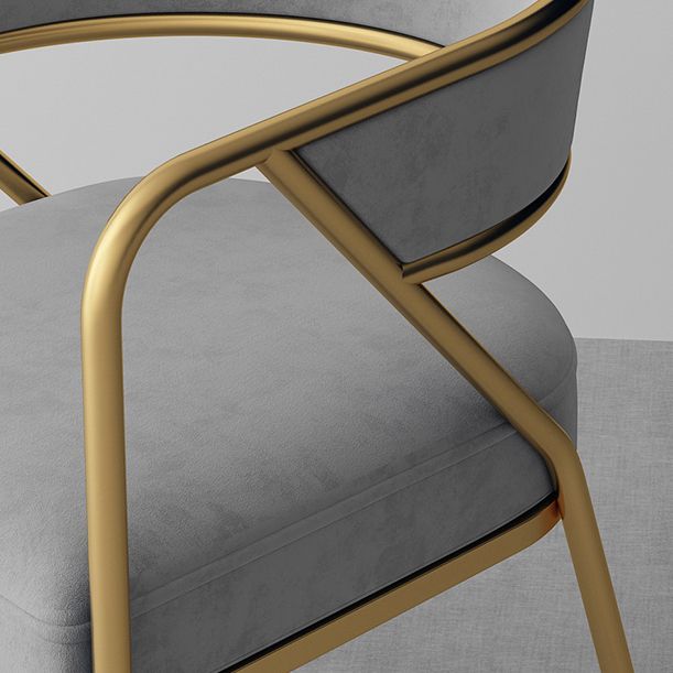 Fauteuils rembourrés de luxe de style scandinave Chaise d'appoint à dossier ouvert (Ensemble de 2)