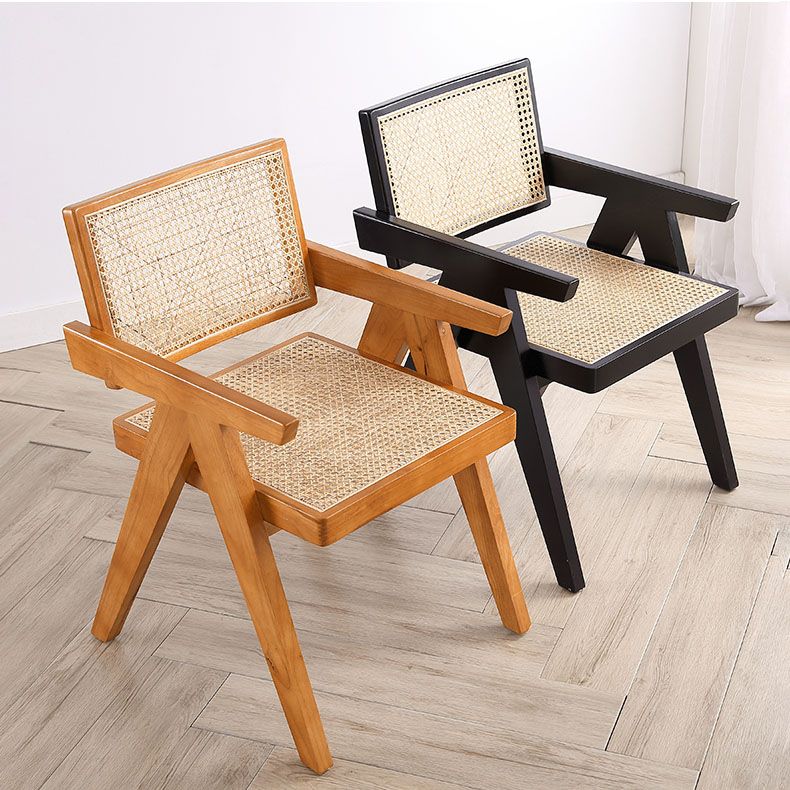 Chaise de salle à manger de Style contemporain, chaise simple avec bras en bois pour cuisine et maison