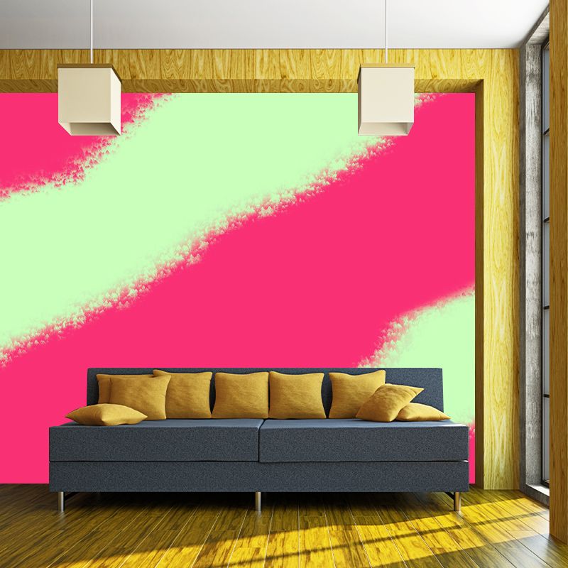 Simple and Abstract Mural Wallpaper Mildew Resistant for Bedroom Wall Decor