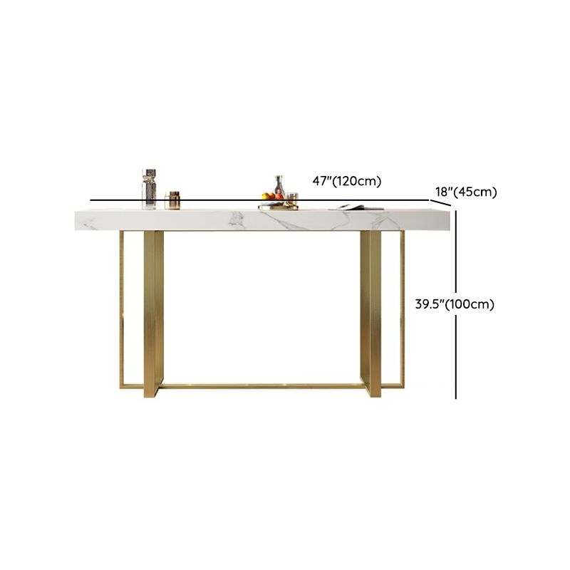 1/3 Pieces Bar Stool and Table Set, Glam Fixed Table and Rectangular