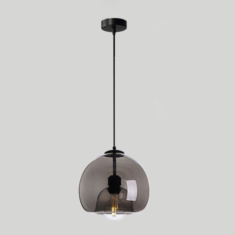 Modern Design Globe Ceiling Lights with Clear Glass Shade Single Pendant Lighting