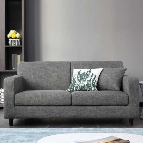 Living Room Contemporary Cushions Standard Square Arm Stationary Sofa