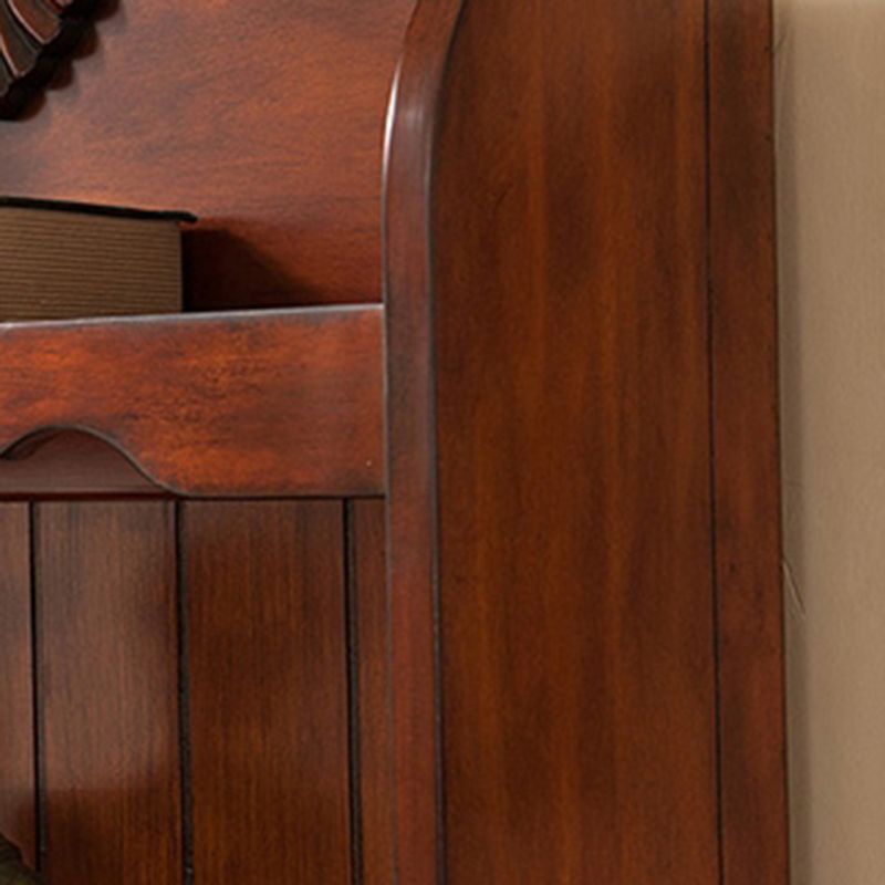 Contemporary Wooden Bookcase Standard Closed Back Bookshelf with Shelves