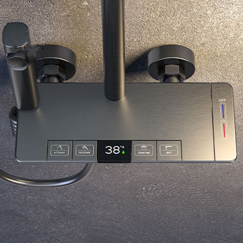 Modern Brass Shower System Wall Mounted Shower Set with Handheld Shower Head